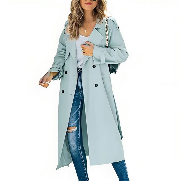 Chic Double-Breasted Women's Trench Coat