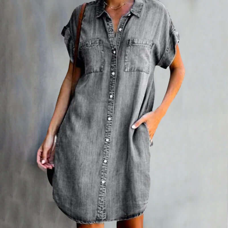 Rina - Chic Denim Dress