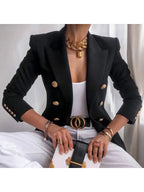 Chic Blazer Featuring Button Details