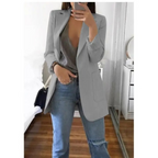 Women's Double-Breasted Printed Blazer - Perfect for Office Attire