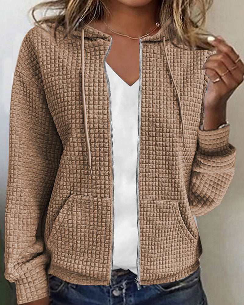 Women's Zip-Up Hooded Cardigan
