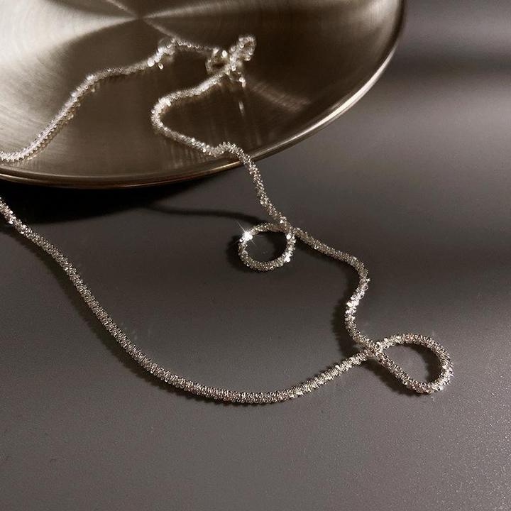 Celestial Double Chain Necklace in Silver for Women