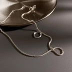 Celestial Double Chain Necklace in Silver for Women