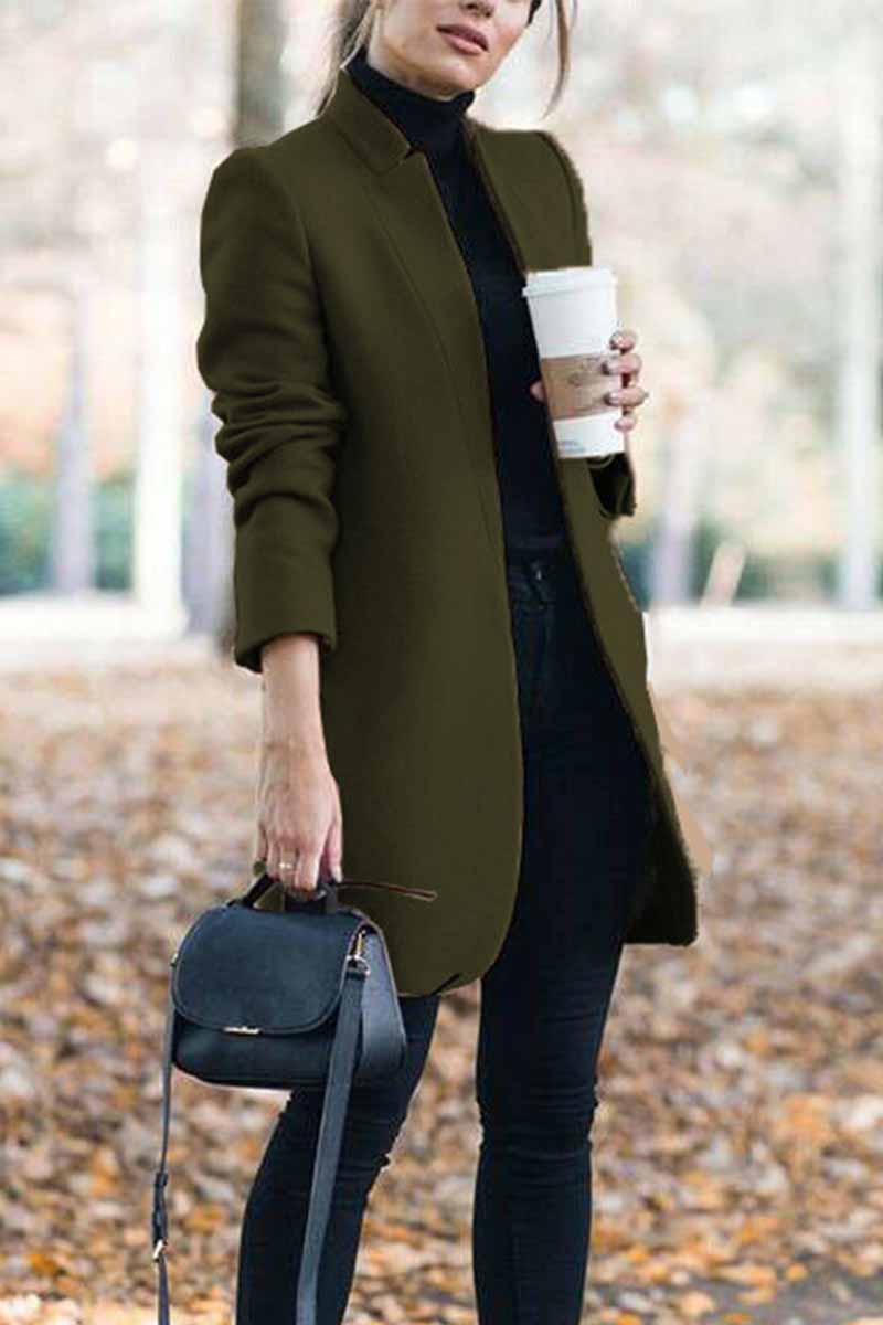 Chic Stand-Up Collar Jacket
