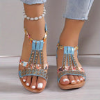Bohemian Braided Wedge Sandals