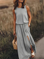 Solid Color Maxi Dress for Women