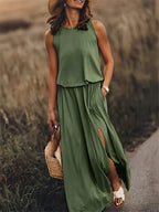 Solid Color Maxi Dress for Women