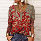 Chic Aztec Pattern Knit Sweater