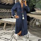 Women's Solid Color Denim Dress