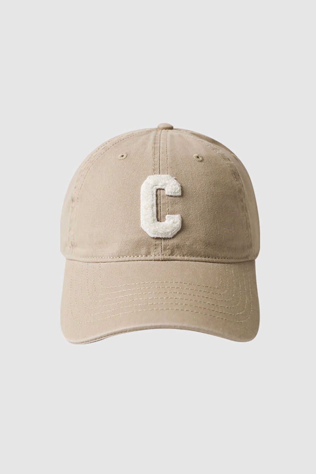 Baseball Cap with Embroidered Letter C