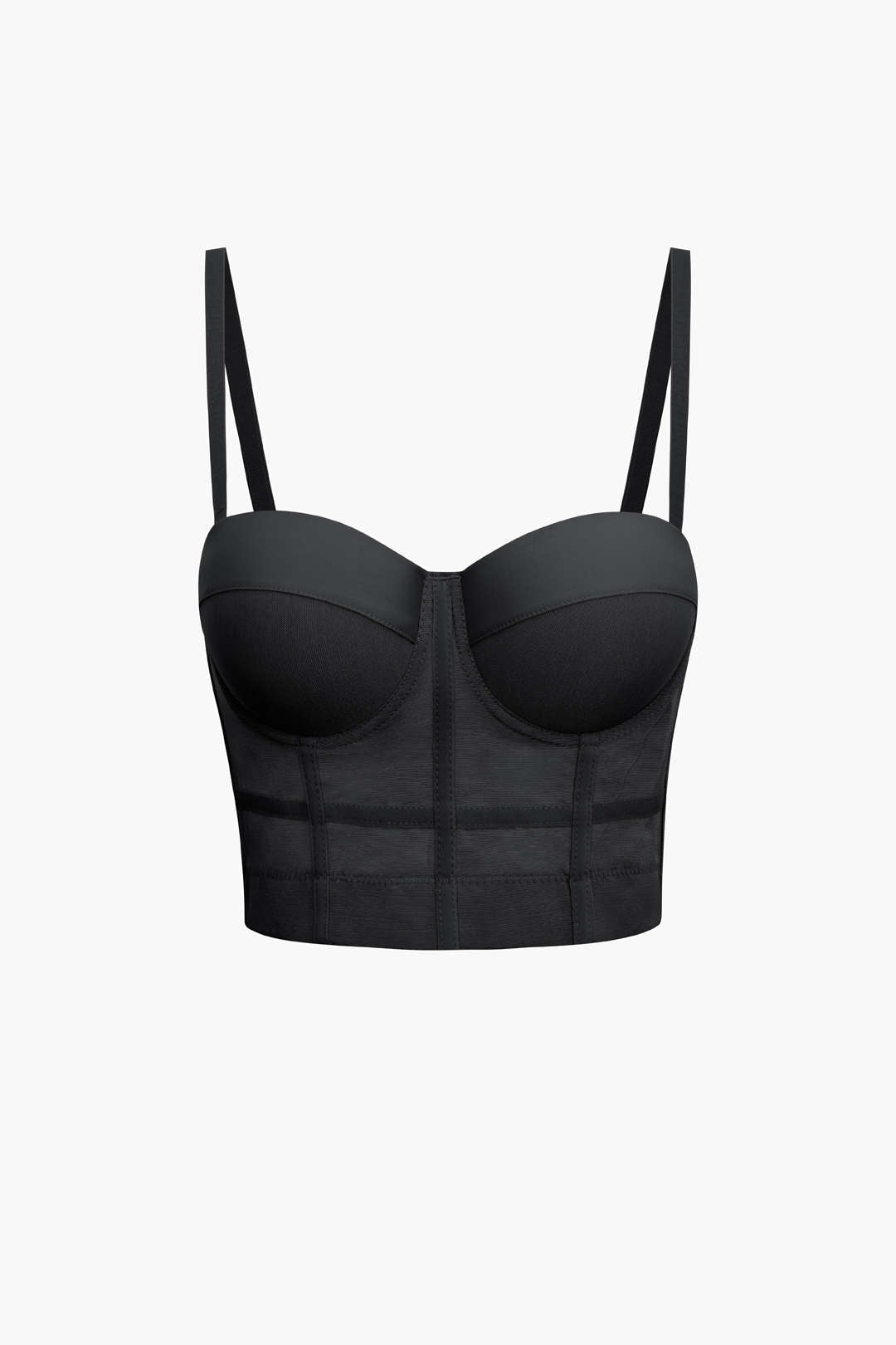 Underwire Mesh Bustier Top