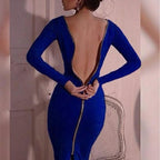 Bernadeth Bodycon Dress with Elegant Full-Length Back Zipper