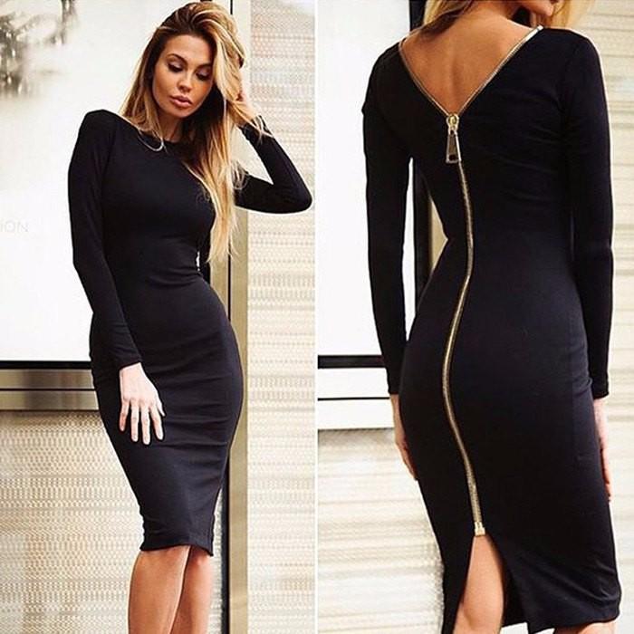 Bernadeth Bodycon Dress with Elegant Full-Length Back Zipper