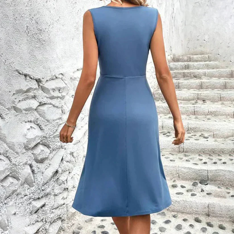 Summer Midi Dress for Women - Knee-Length Style