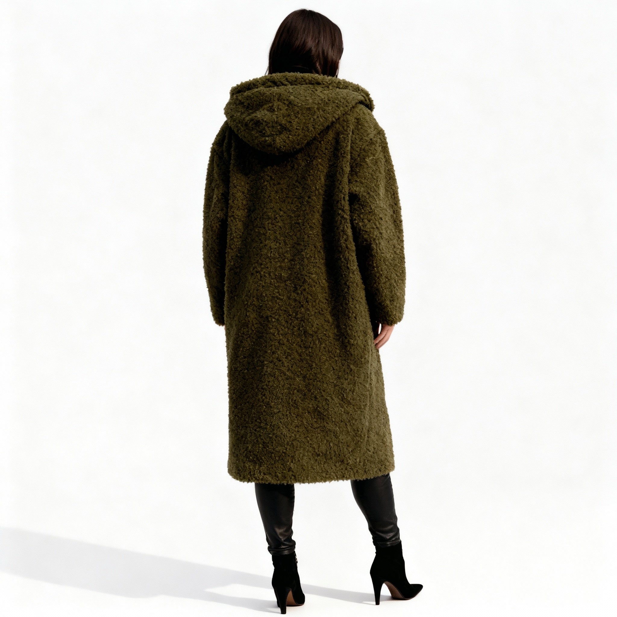 Stylish Long Plush Fleece Jacket for Women