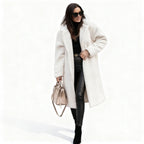 Stylish Long Plush Fleece Jacket for Women