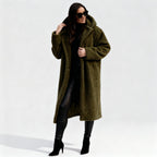 Stylish Long Plush Fleece Jacket for Women