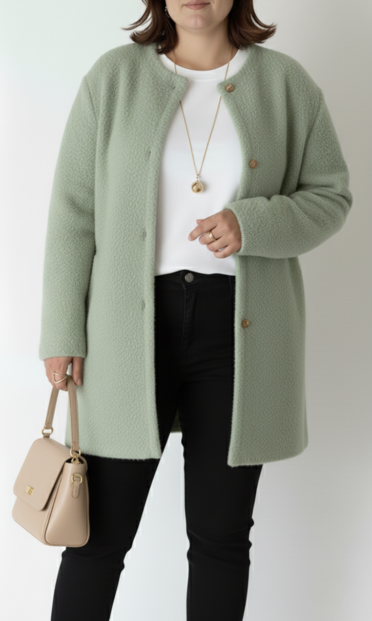 Stylish Plus Size Relaxed Knit Cardigan for Women