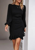 Triska - Ruffled Hem Bodycon Dress