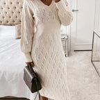 Stylish and Comfortable Knit Pattern Dress