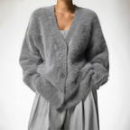 Chic and Cozy Women's Plush Cardigan