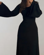 Women's Noemie Long Sleeve Bodycon Dress with Round Neck